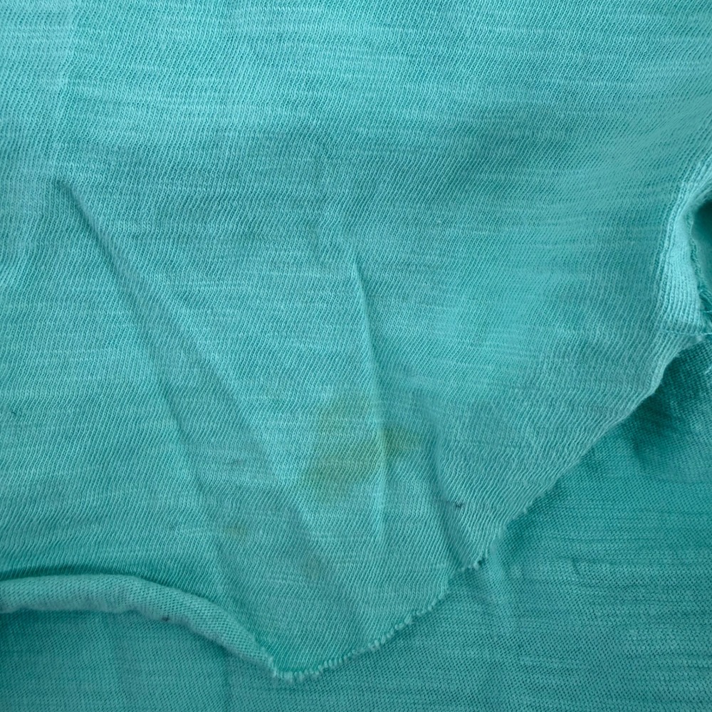 A Rare Bird Teal Distressed Slub Knit Pocket T-Shirt L/XL Short Sleeve Edgy - Picture 8 of 10